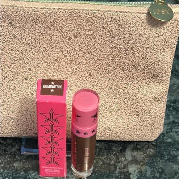 Jeffree Star Velour Liquid Lipstick DOMINATRIX & Ipsy Pink Glittery Pouch Bundle - Picture 5 of 6
